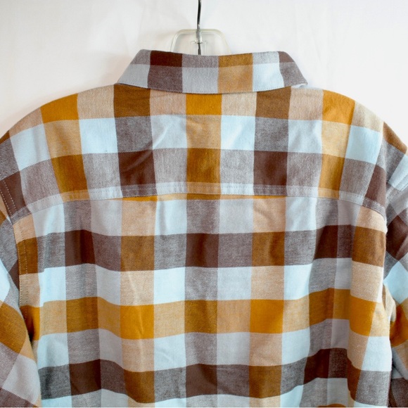 Columbia Brown & Blue Cornell Woods Flannel Longsleeve Shirt Men’s Size M - NEW - Picture 6 of 7